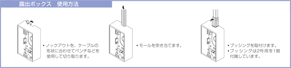 露出ボックス3個用