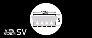 W:12M／H:6Mの超大型サインを5灯でカバー