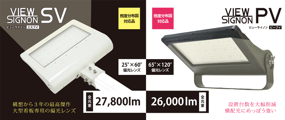 大型サイン用LED投光器 ViewSignon