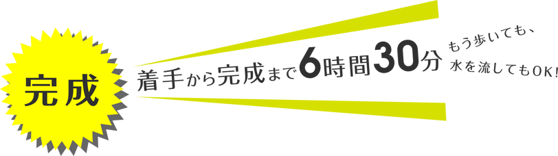 着手から完成まで6時間30分